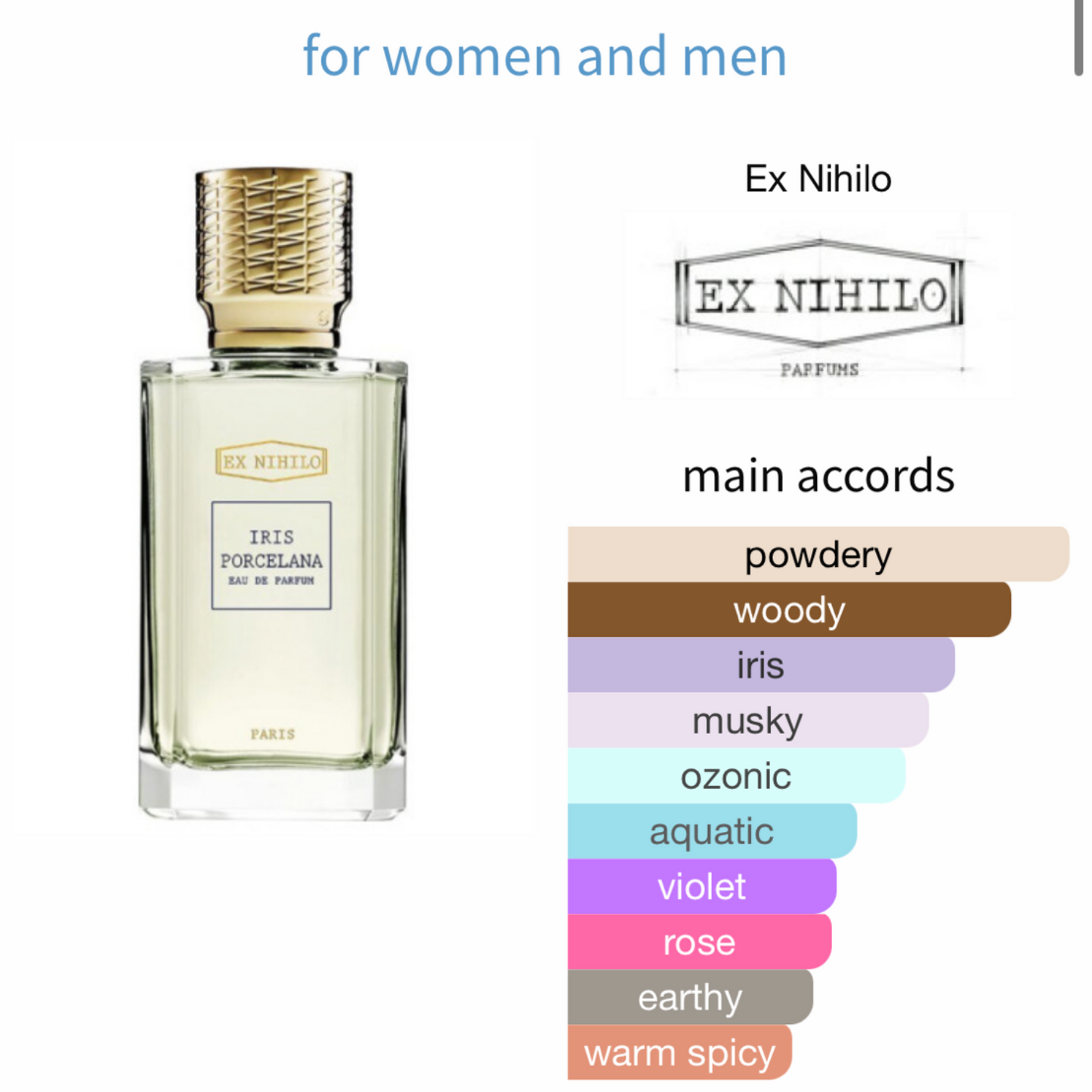 Iris Porcelana Ex Nihilo Eau de Parfum