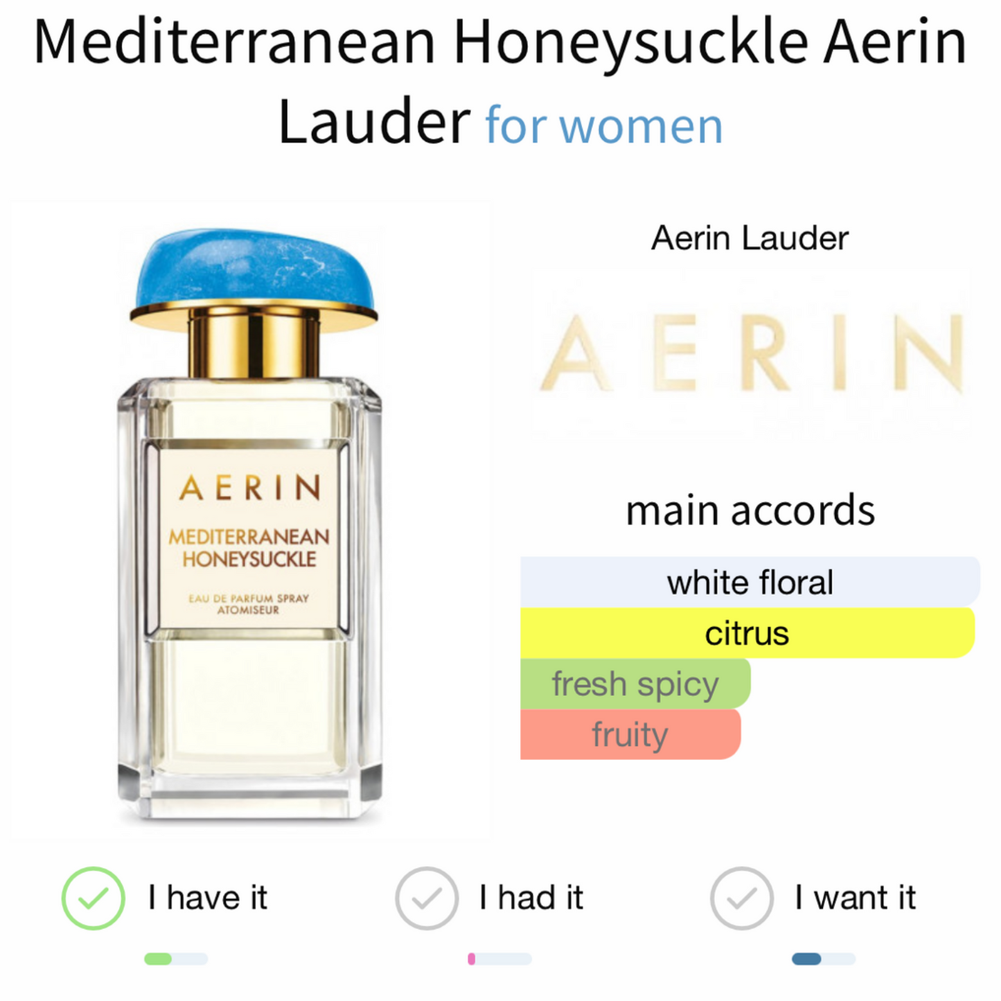 Mediterranean Honeysuckle Aerin Lauder Eau de Parfum
