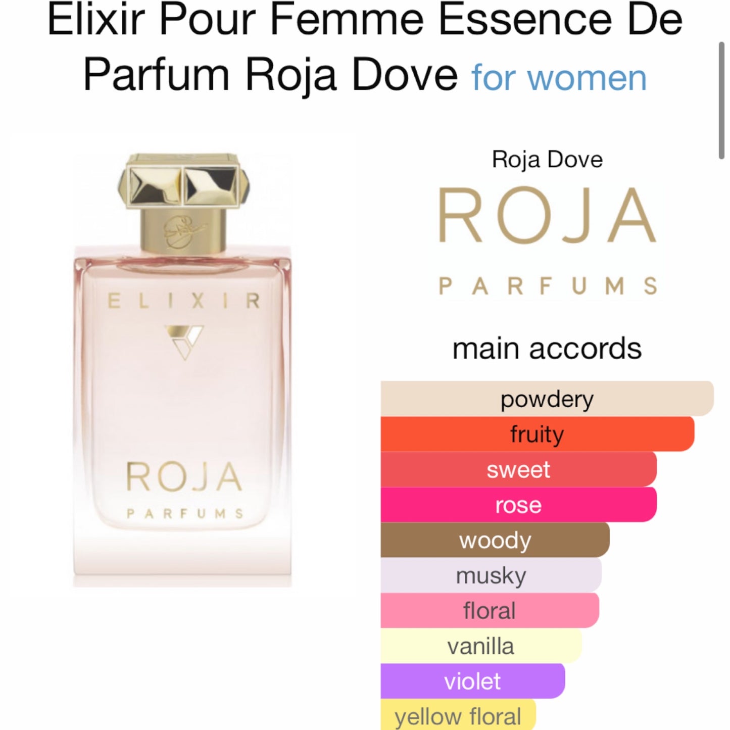 Elixir Pour Femme Essence De Parfum by Roja Dove