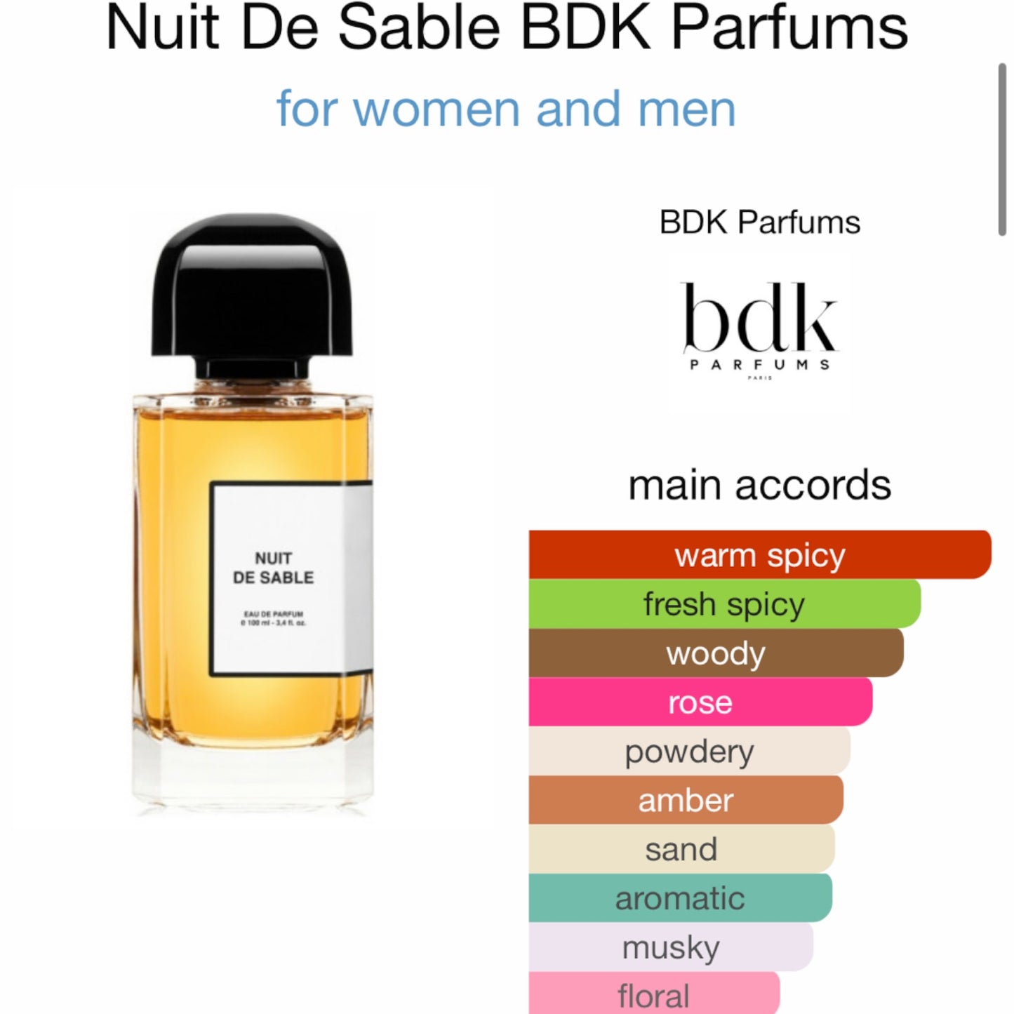 Nuit De Sable by BDK Parfums Eau de Parfum