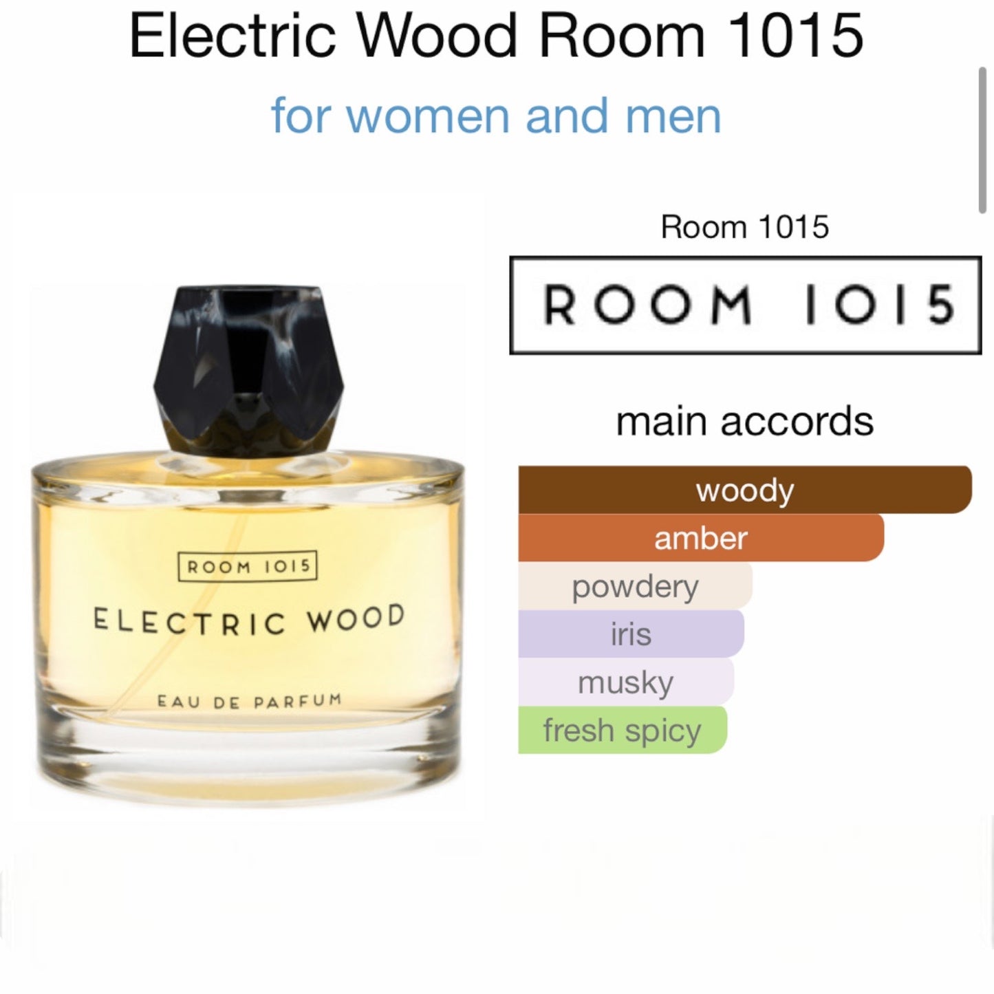 Electric Wood by Room 1015 Eau de Parfum