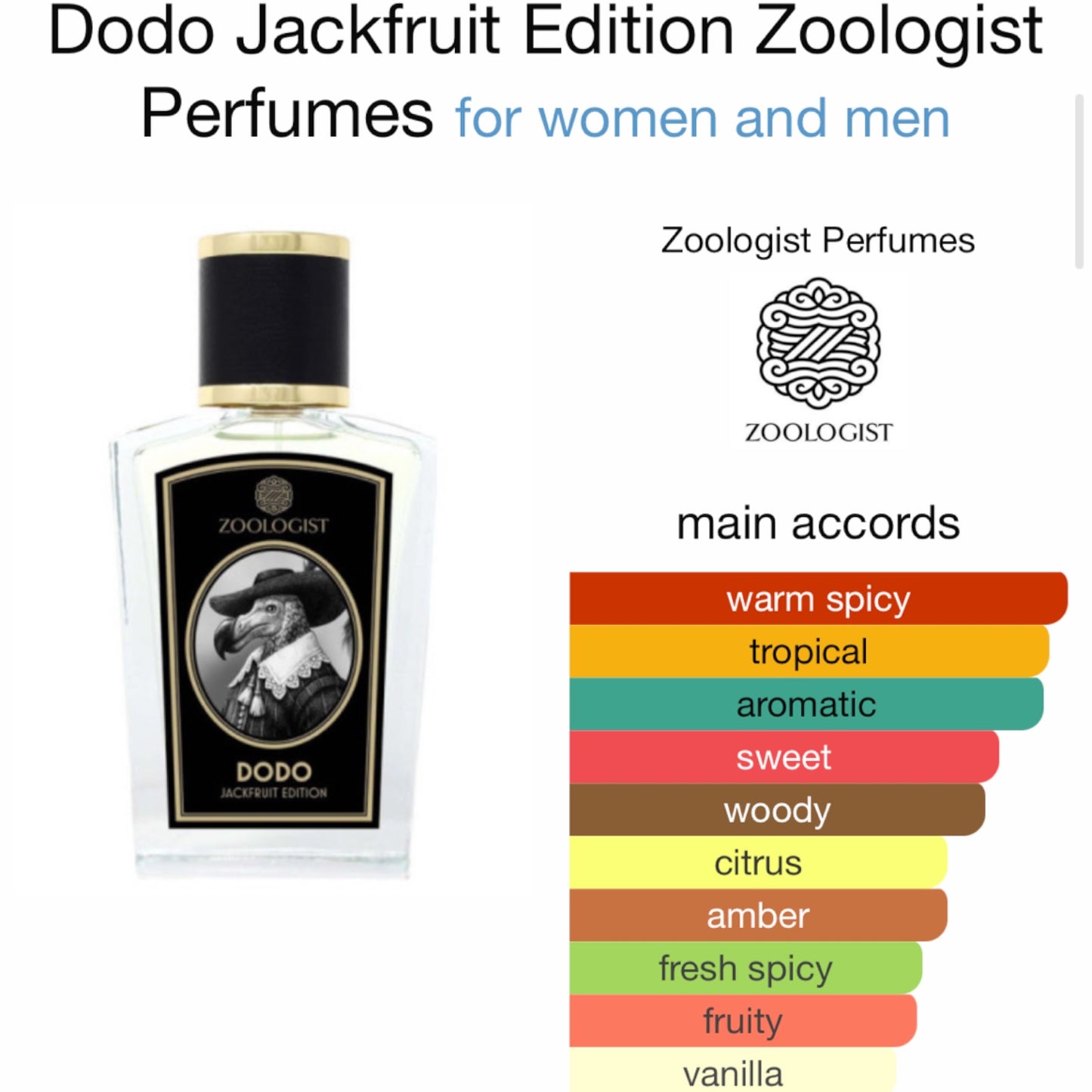 Dodo Jackfruit Edition by Zoologist Perfumes extrait de Parfum