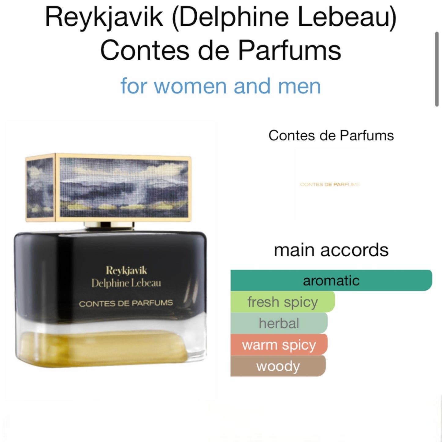 Reykjavik (Delphine Lebeau) by Contes de Parfums Eau de Parfum