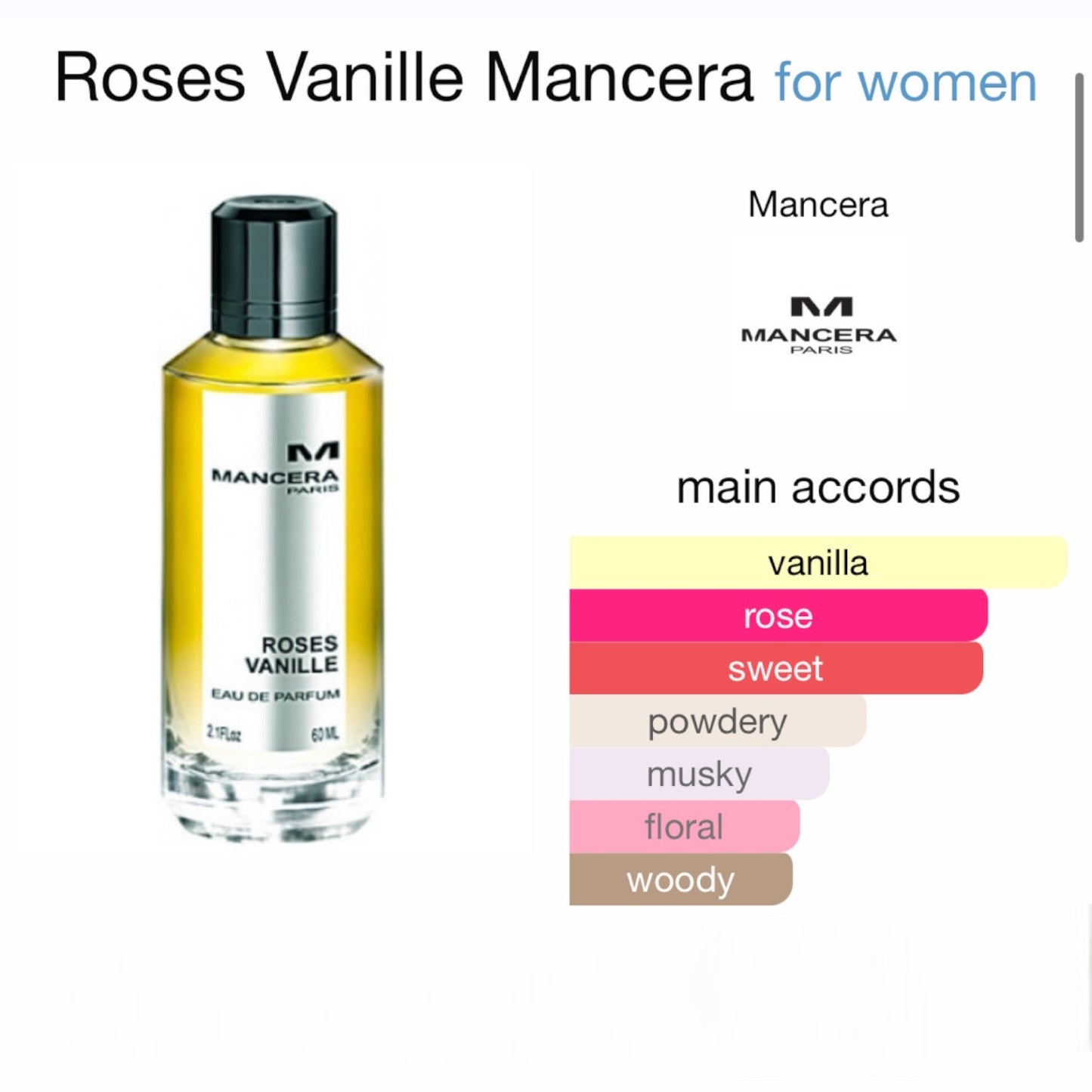 Roses Vanille by Mancera Eau de Parfum
