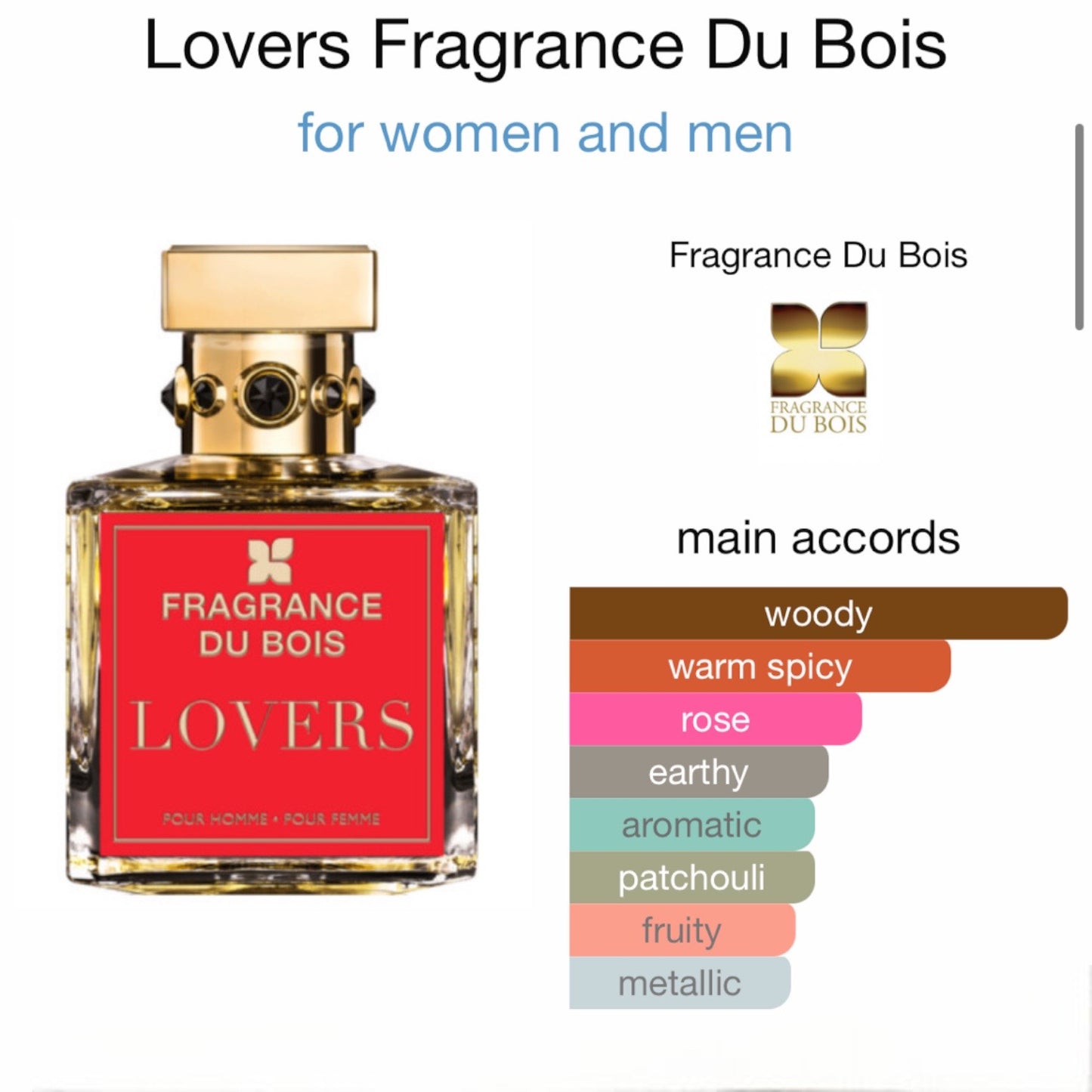 Lovers by Fragrance Du Bois Extrait de Parfum