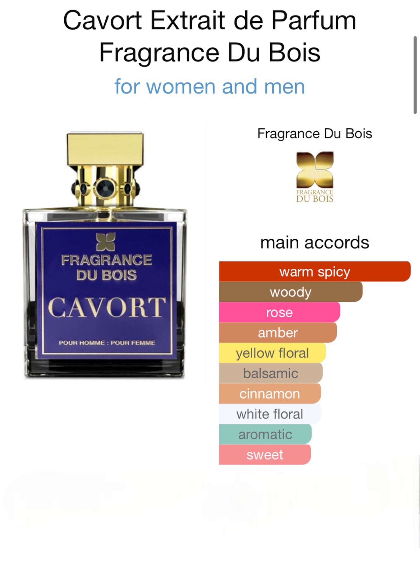 Cavort Extrait de Parfum by Fragrance Du Bois Extrait de Parfum