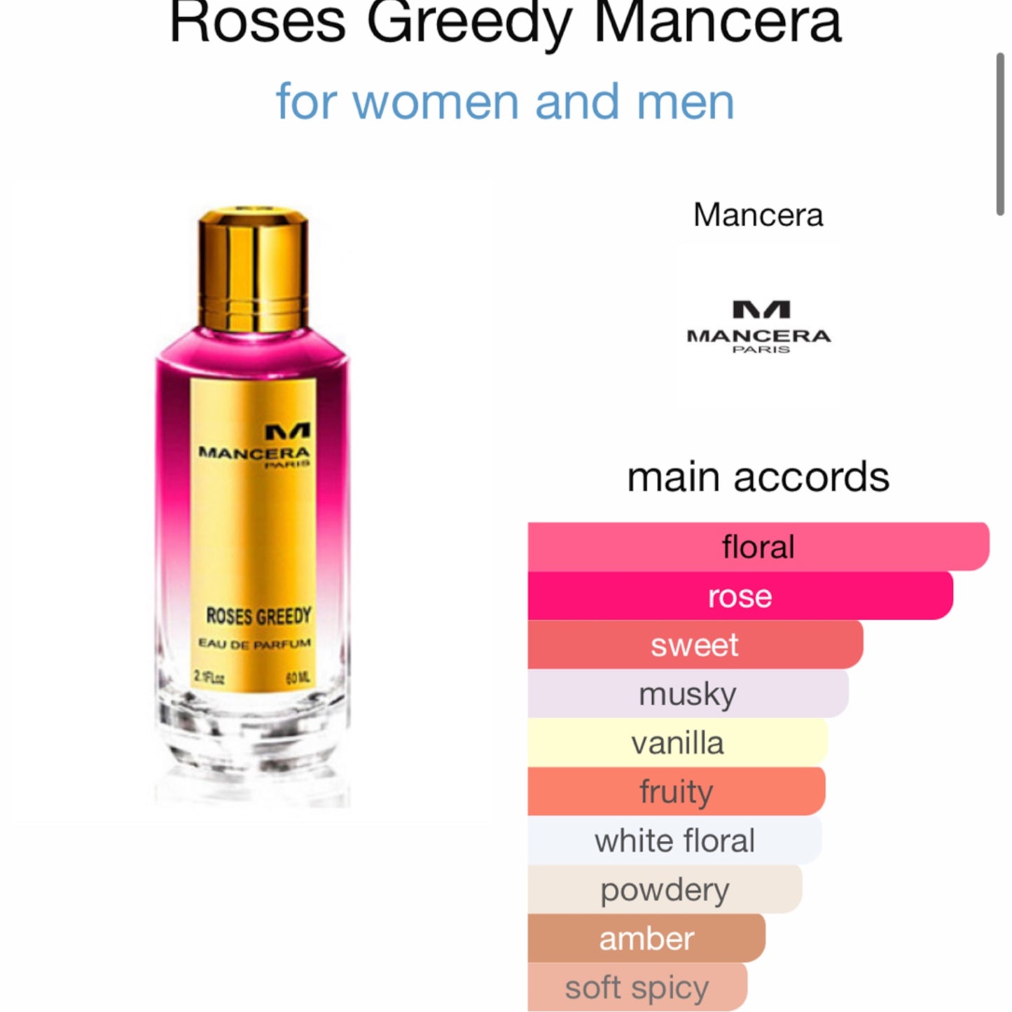 Roses Greedy by Mancera Eau de Parfum