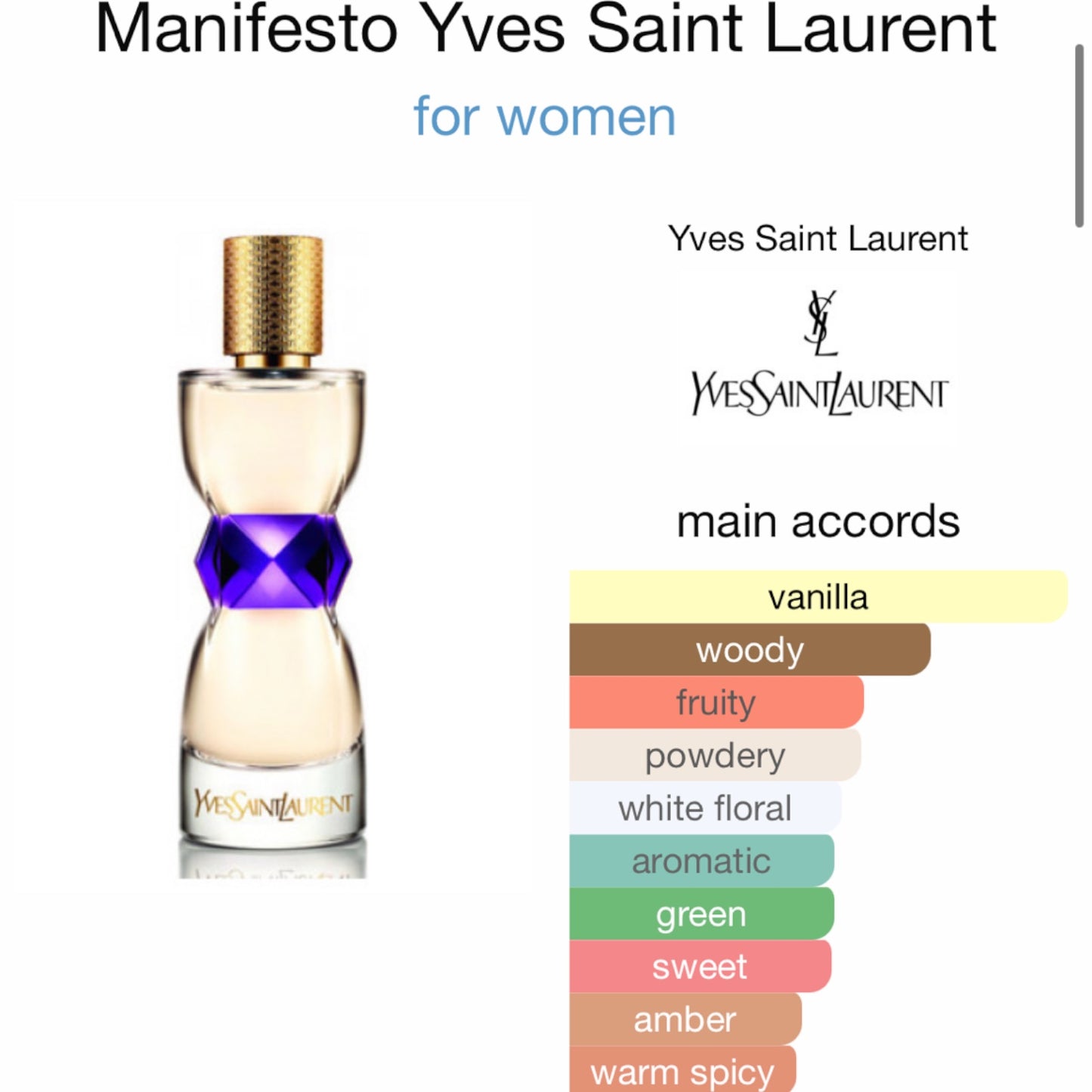 Manifesto by Yves Saint Laurent Eau de Parfum