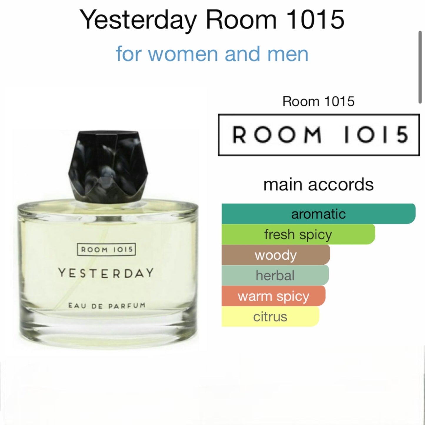Yesterday by Room 1015 Eau de Parfum
