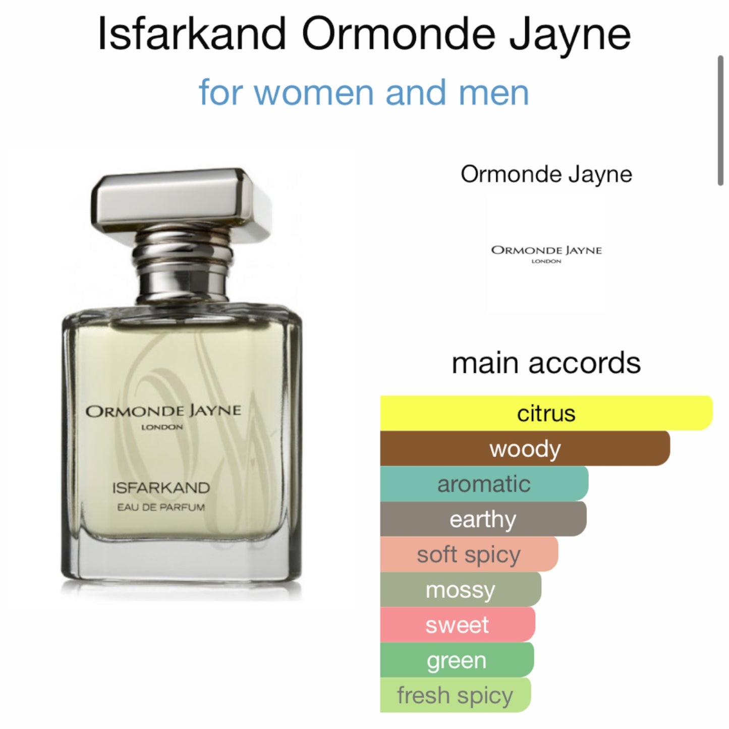 Isfarkand by Ormonde Jayne Eau de Parfum