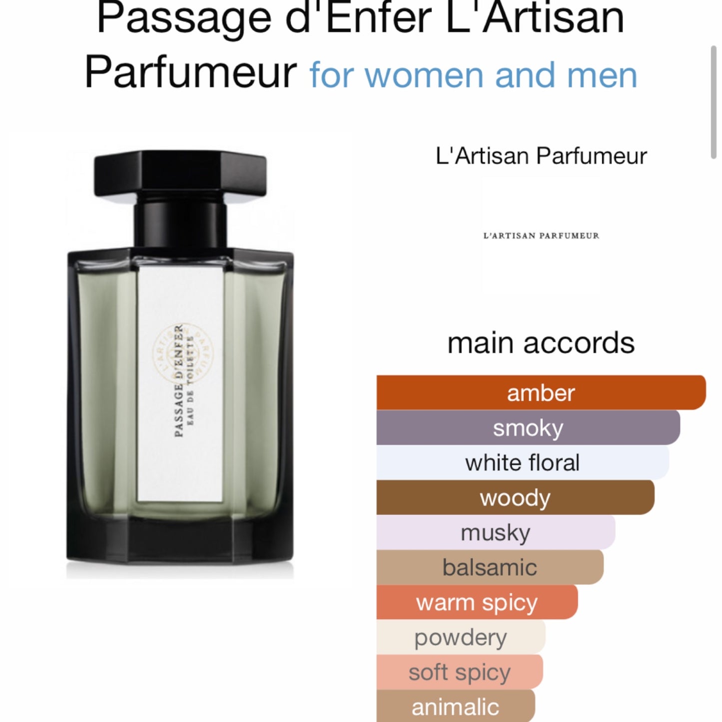 Passage d'Enfer L'Artisan Parfumeur Eau de Toilette