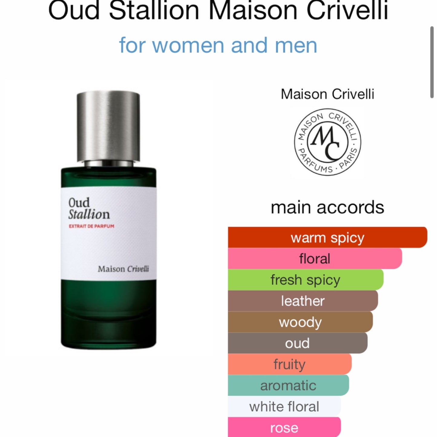 Oud Stallion by Maison Crivelli Eau de Parfum