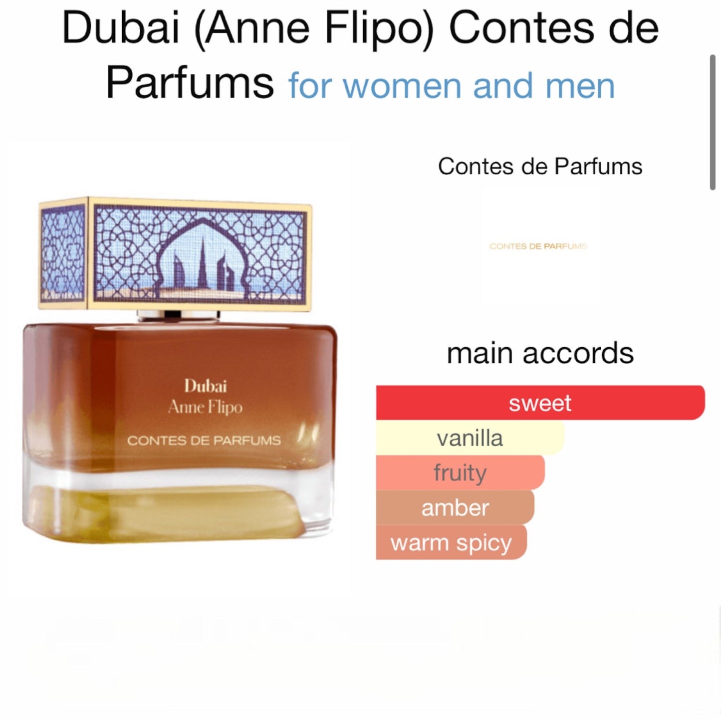 Dubai (Anne Flipo) by Contes de Parfums Eau de Parfum