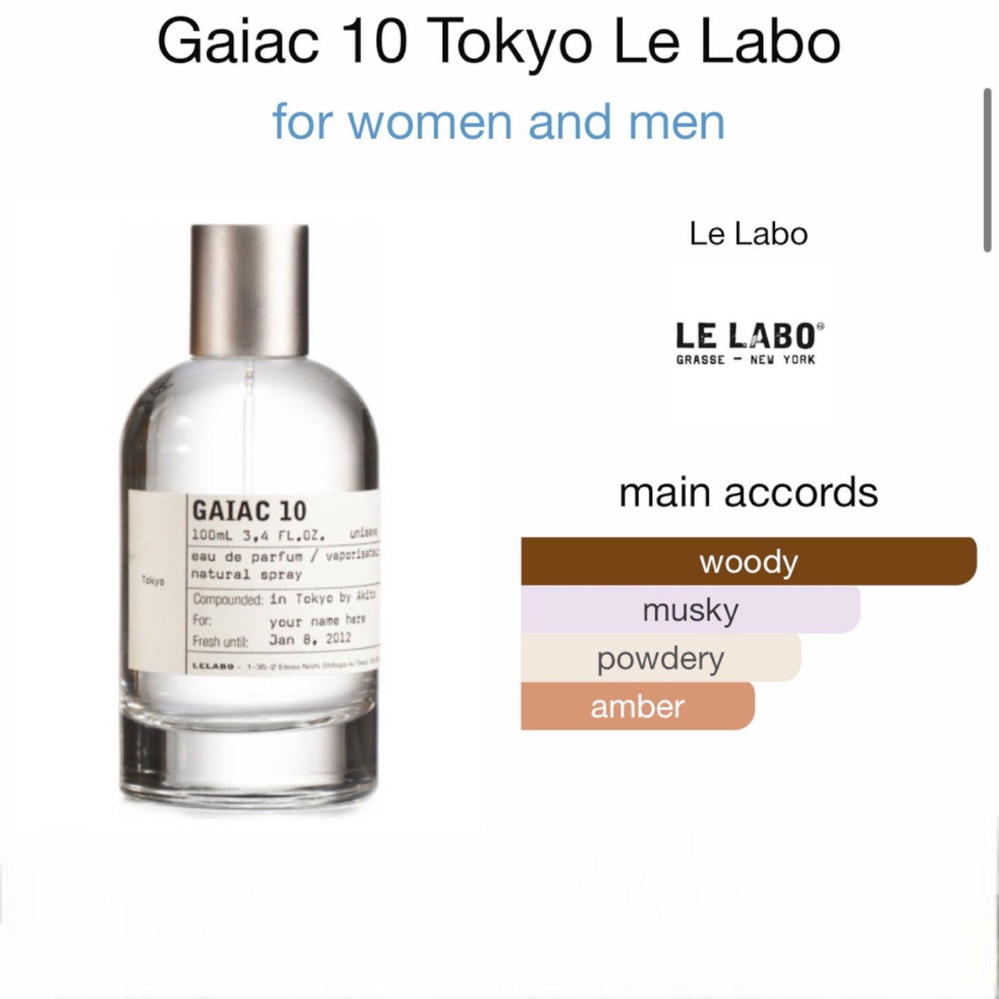 Gaiac 10 by Le Labo Eau de Parfum