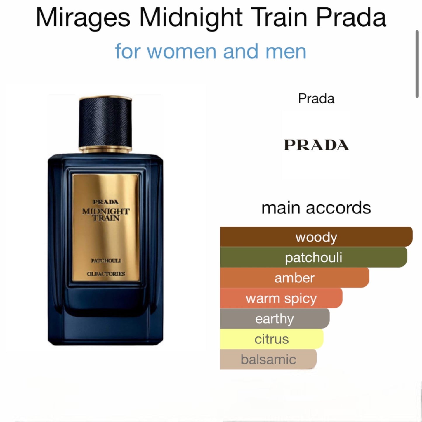 Mirages Midnight Train by Prada Eau de Parfum