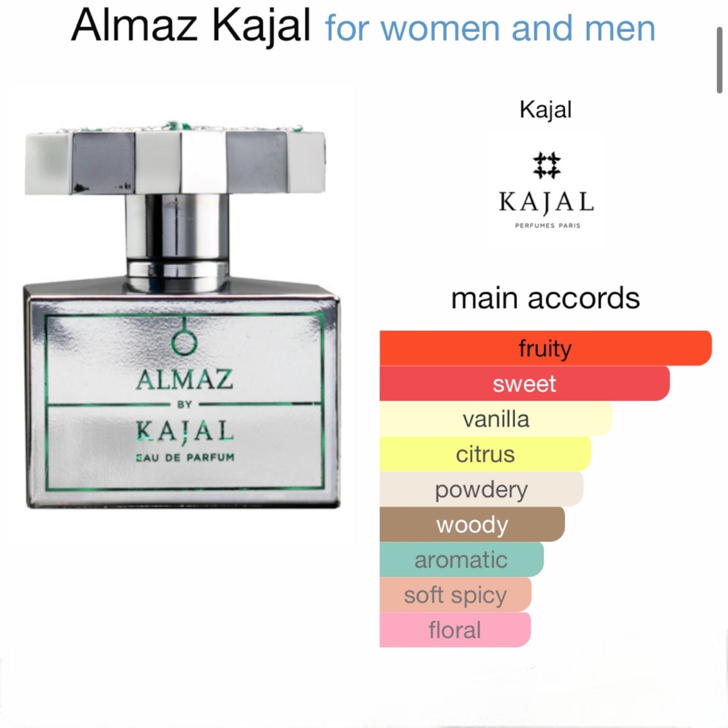 Almaz Eau de Parfum by Kajal Perfumes Paris