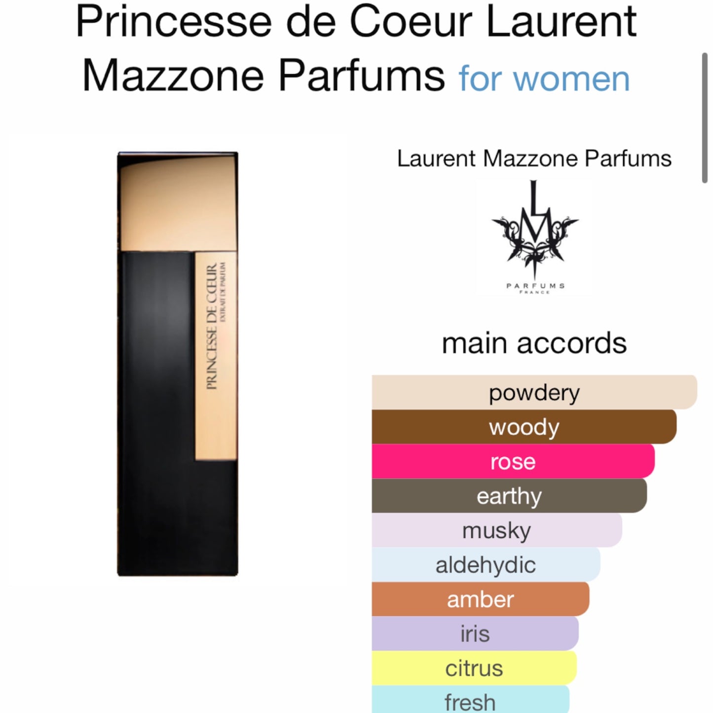 Princesse de Coeur By Laurent Mazzone Parfums Extrait de Parfum