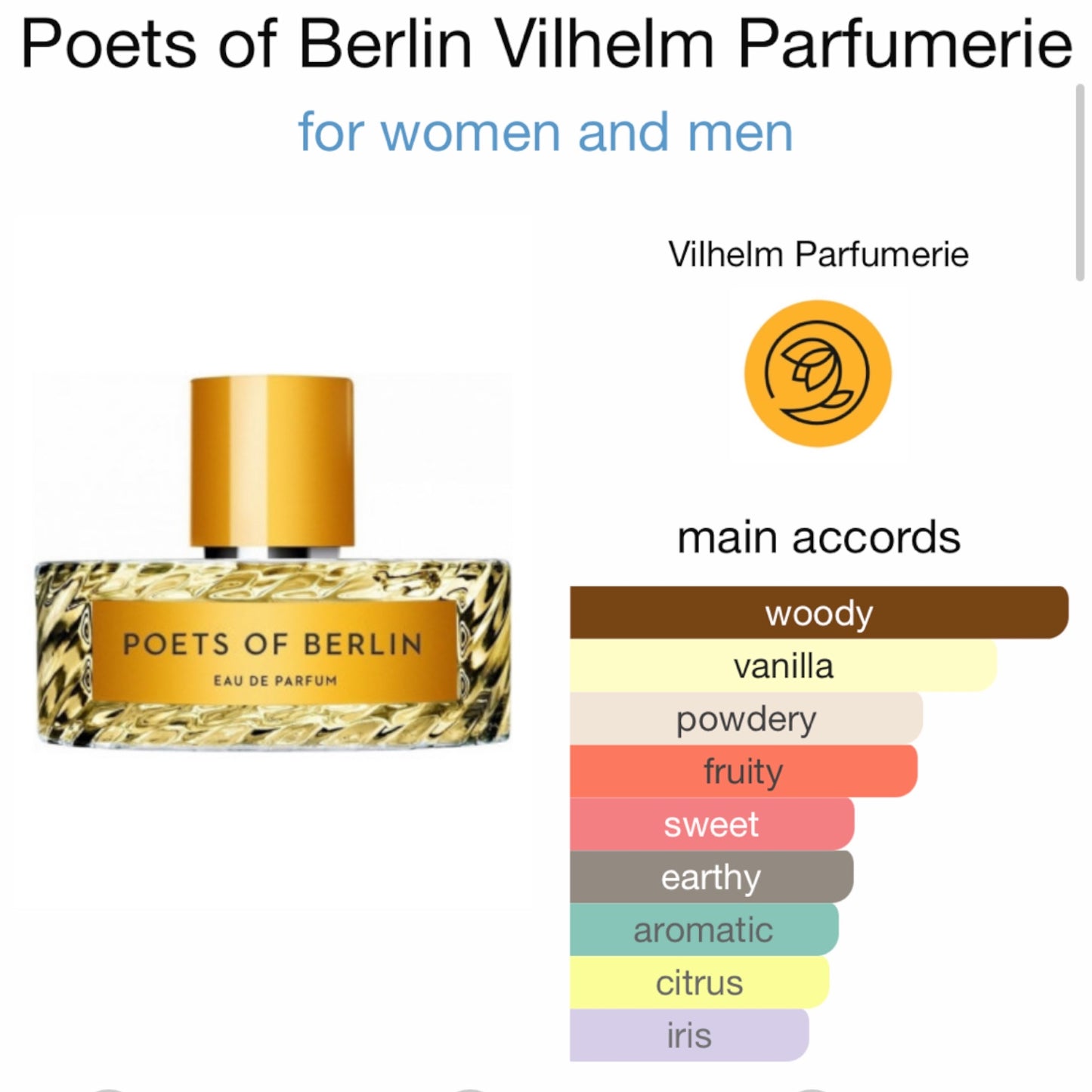 Poets of Berlin by Vilhelm Parfumerie Eau de Parfum