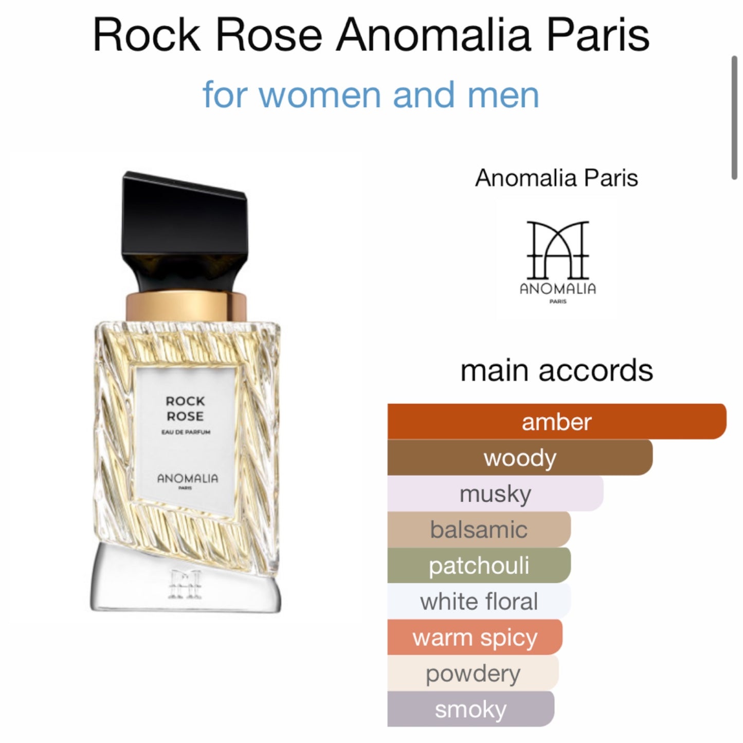 Rock Rose by Anomalia Paris Eau de Parfum