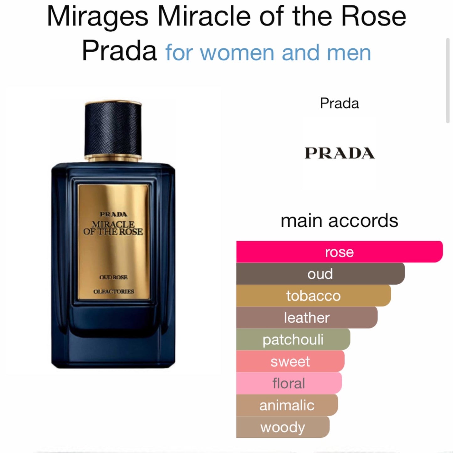 Mirages Miracle of the Rose by Prada Eau de Parfum