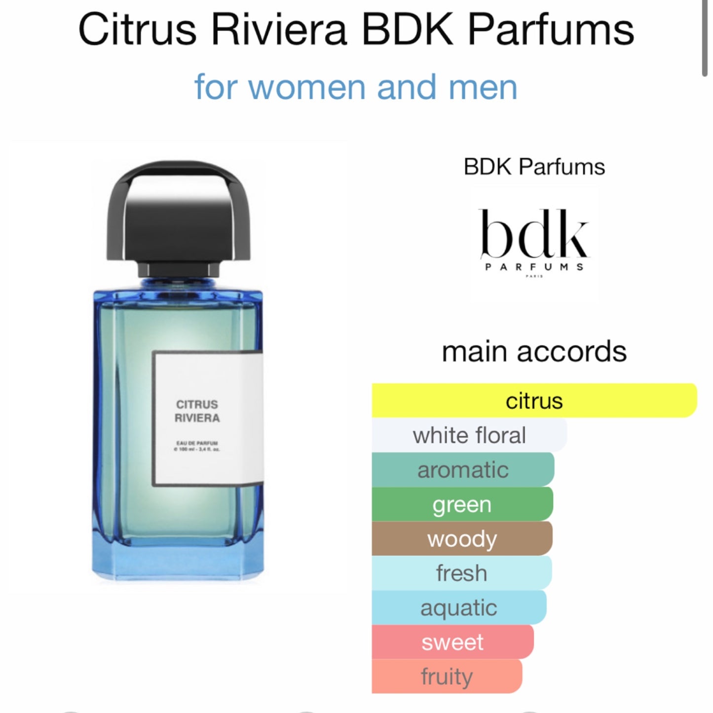 Citrus Riviera by BDK Parfums Eau de Parfum