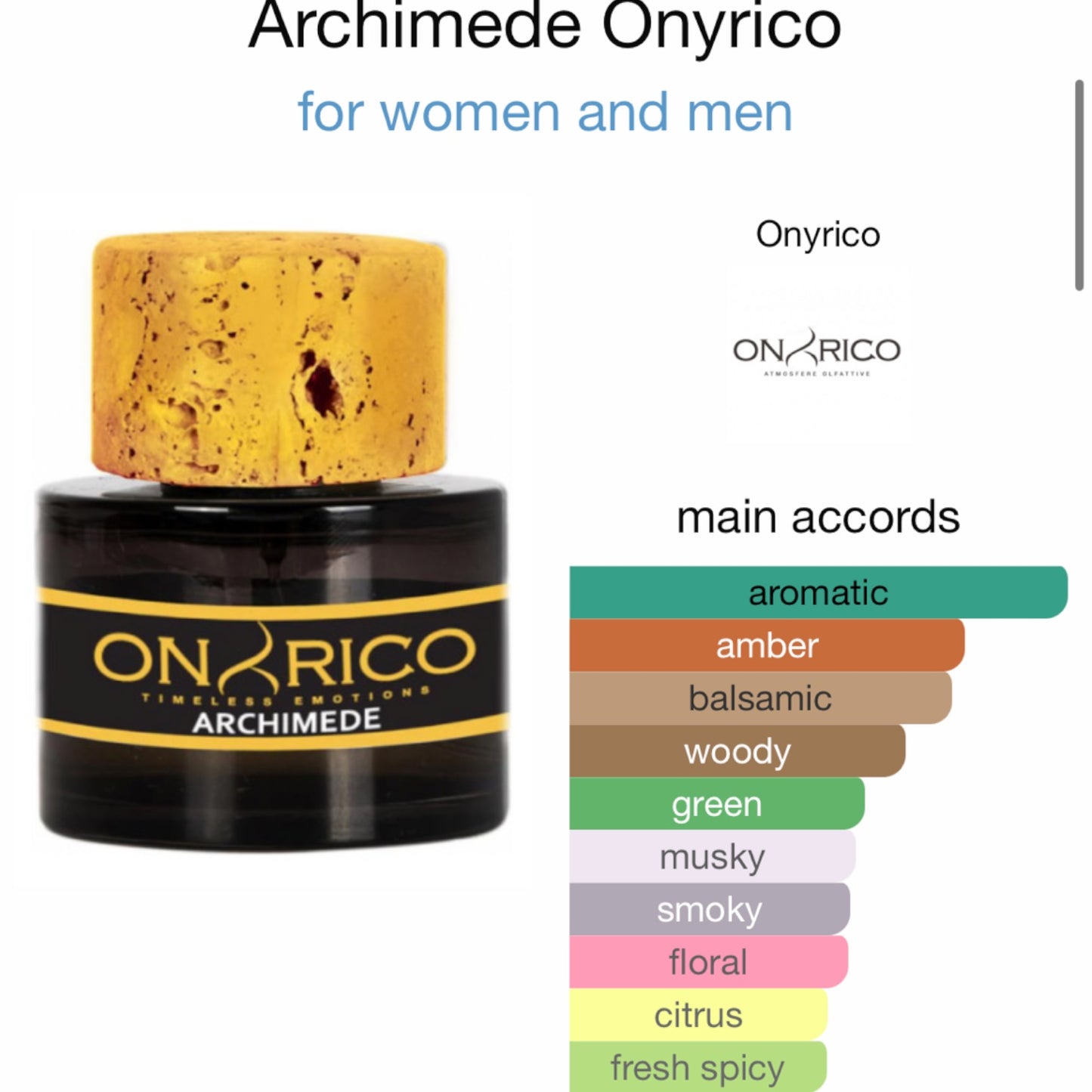 Archimede by Onyrico Eau de Parfum