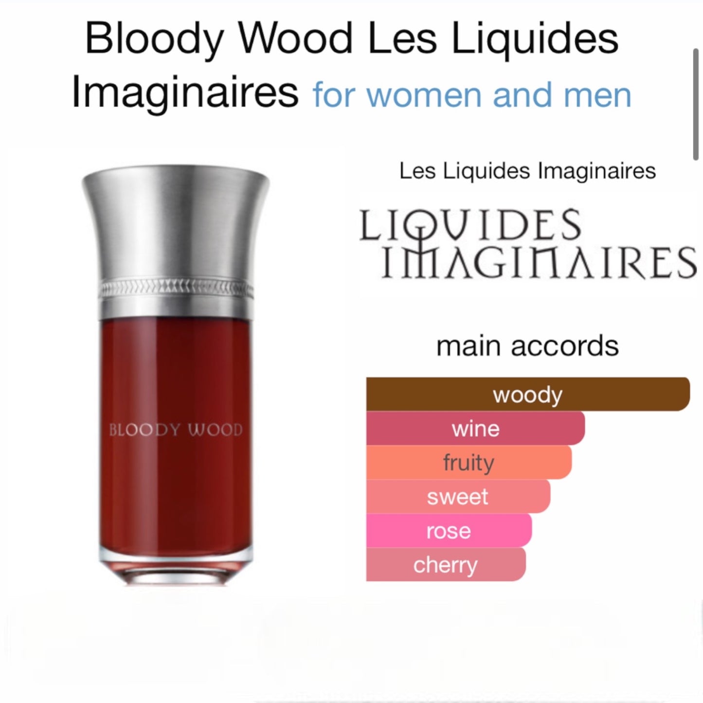 Bloody Wood eau de parfum LES LIQUIDES IMAGINAIRES