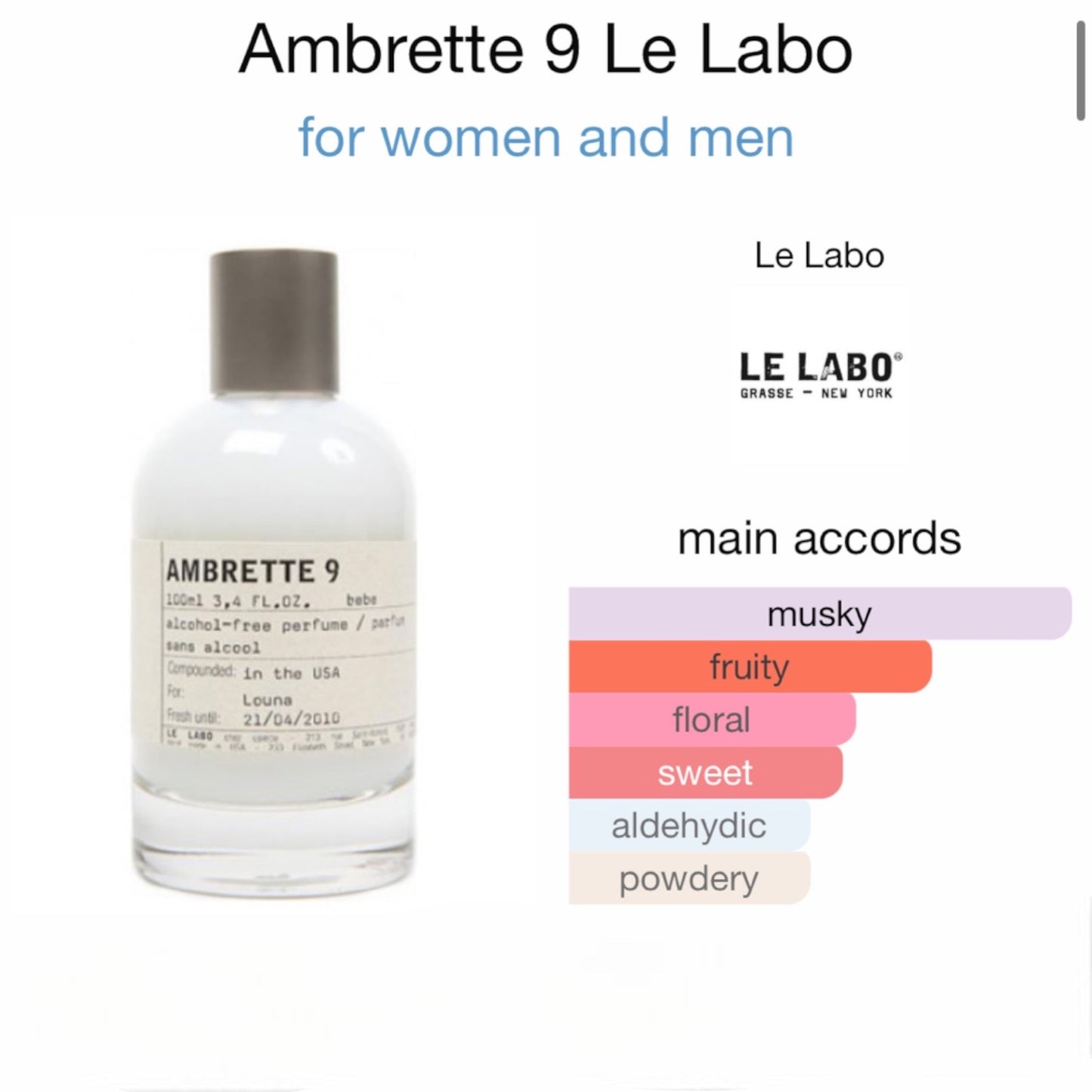 Ambrette 9 by Le Labo Eau de Parfum