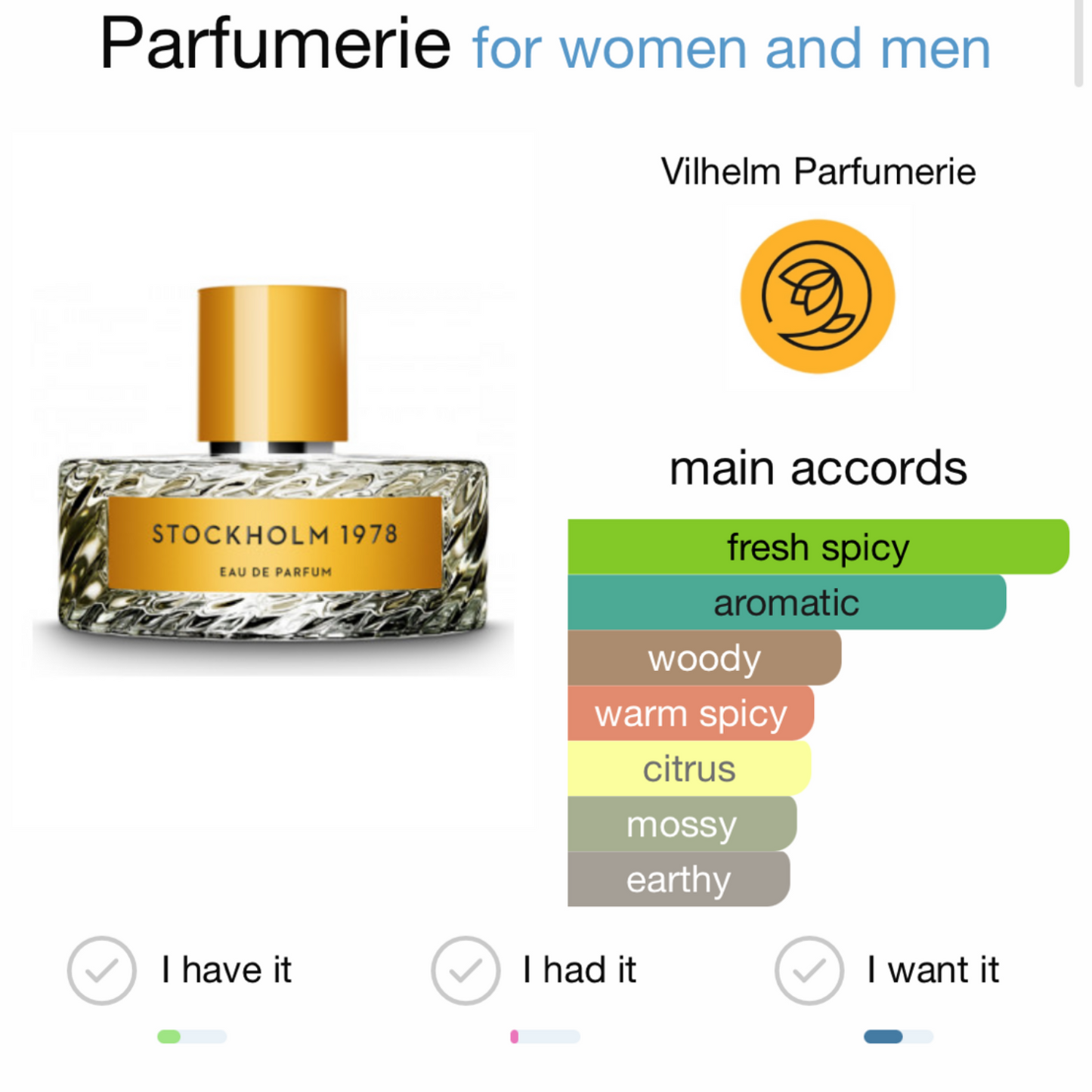 Stockholm 1978 by Vilhelm Parfumerie Eau de Parfum
