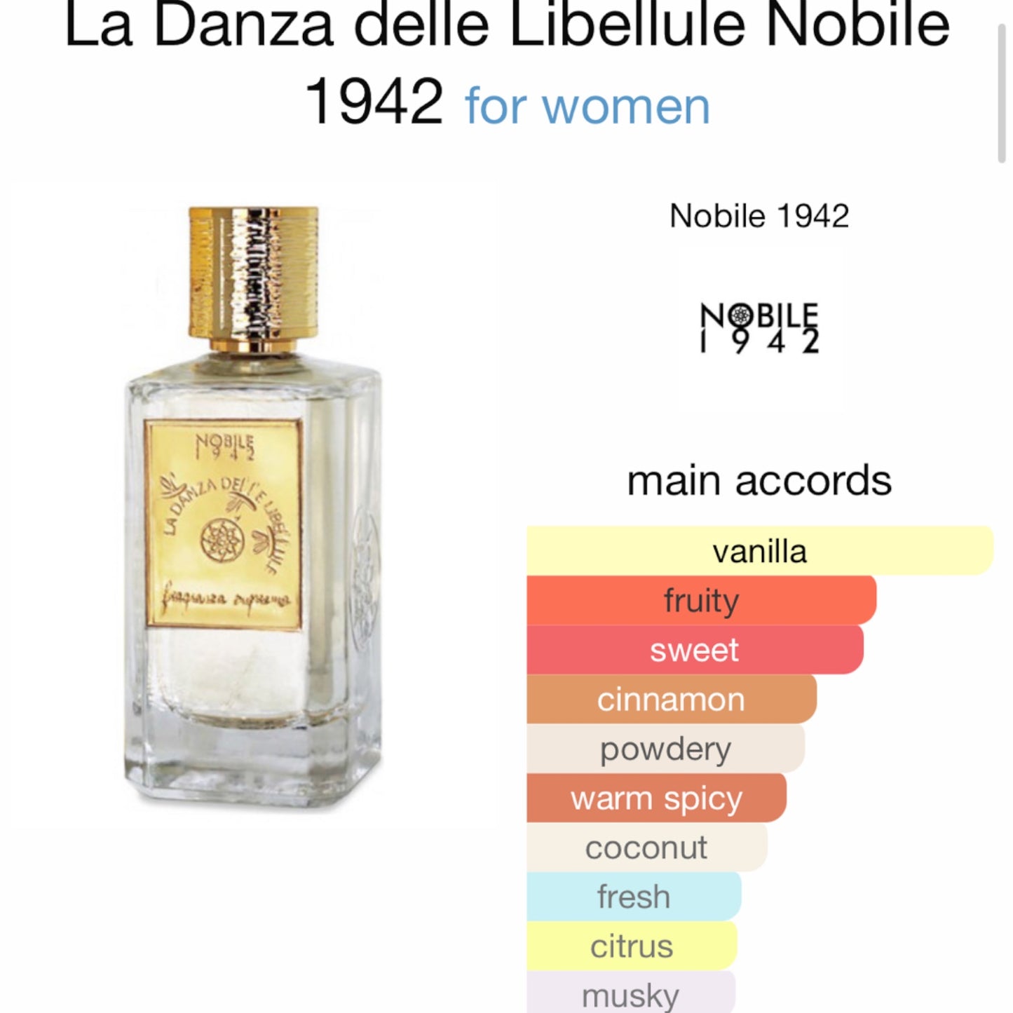 La Danza Delle Libellule Nobile 1942 Eau de Parfum