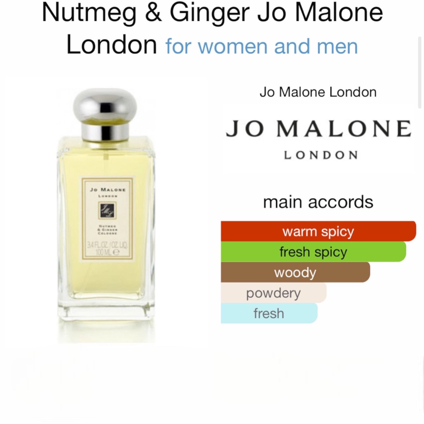 Nutmeg & Ginger Cologne by Jo Malone London