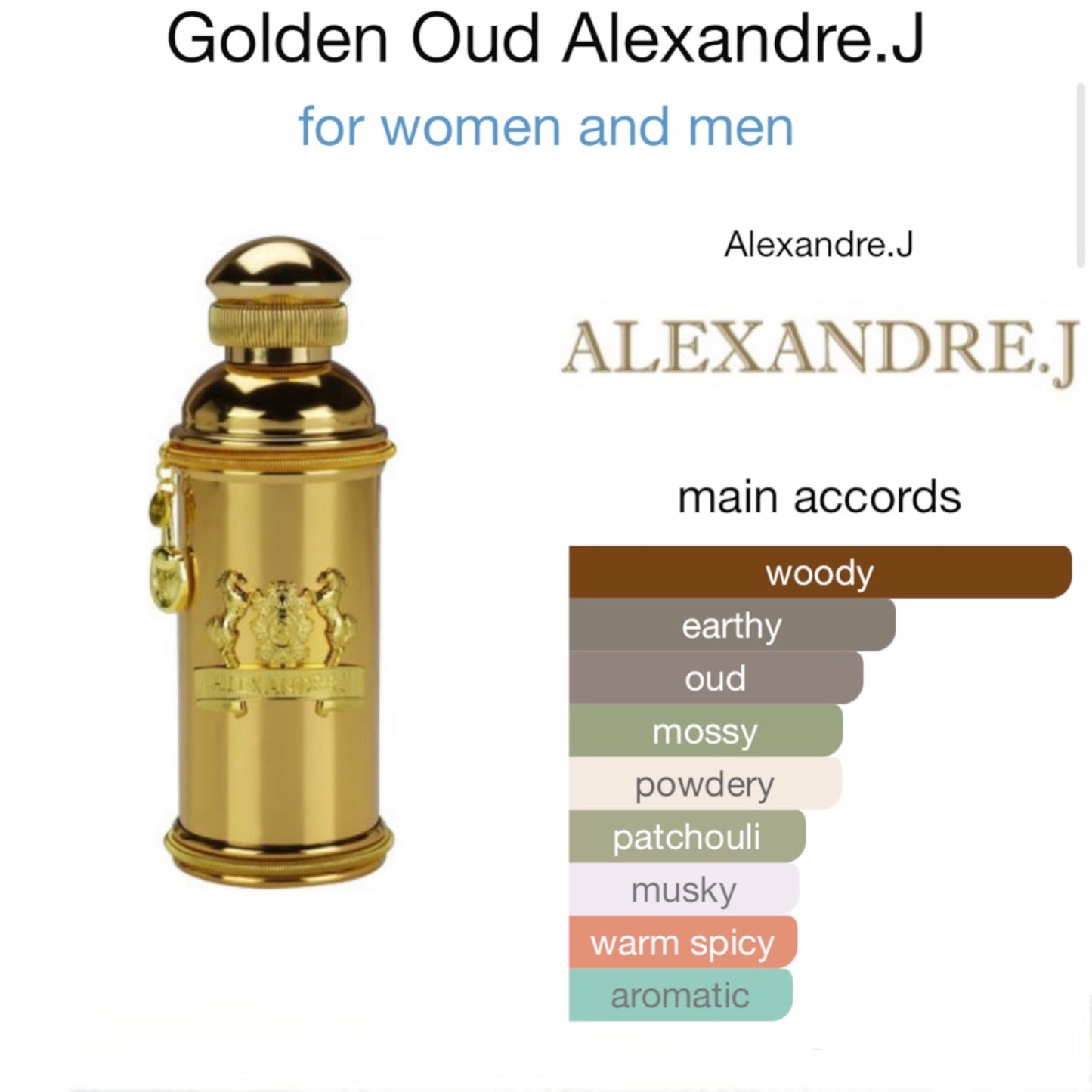 Golden Oud by Alexandre.J The Collector Eau De Parfum