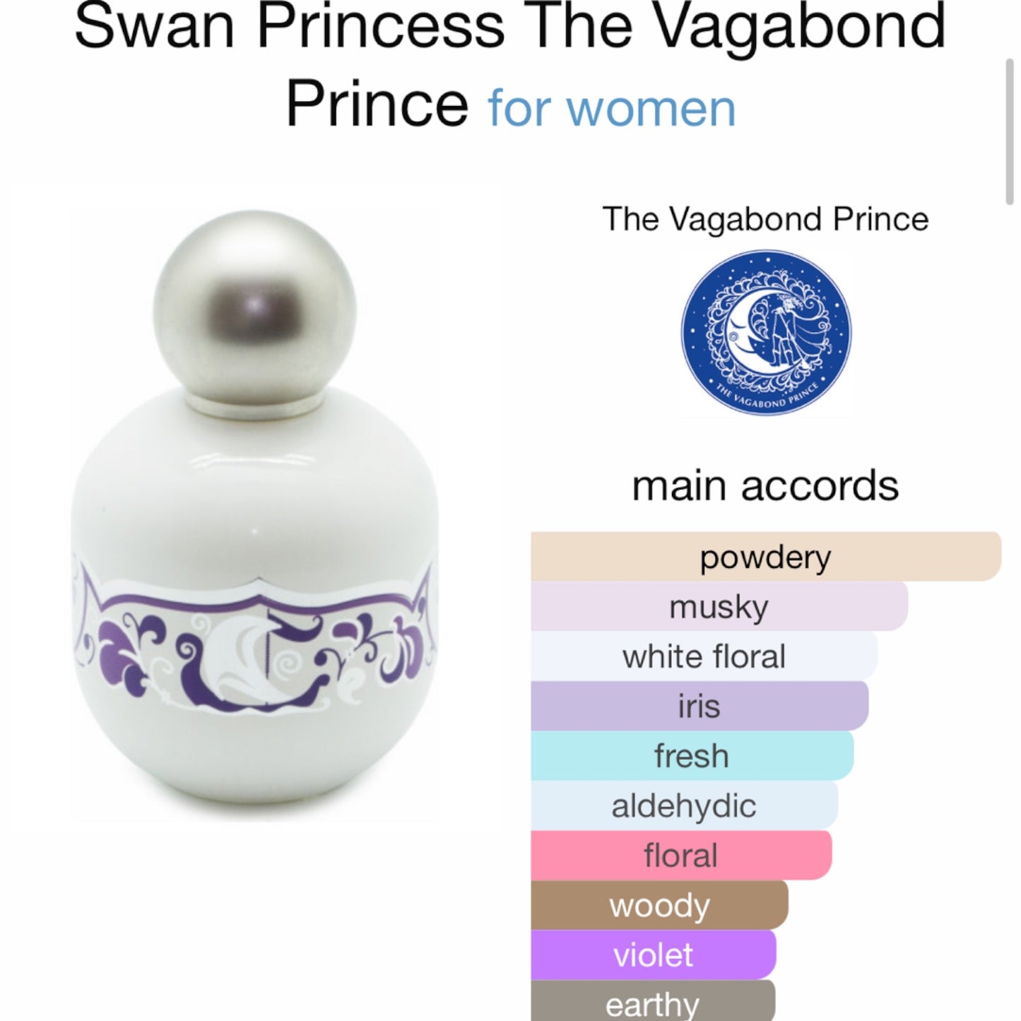 Swan Princess by The Vagabond Prince Eau de Parfum