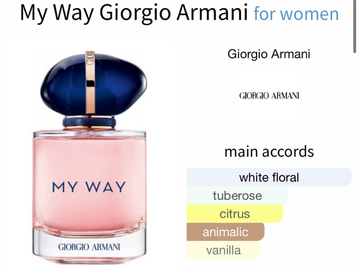 My Way by Giorgio Armani  EAU DE PARFUM