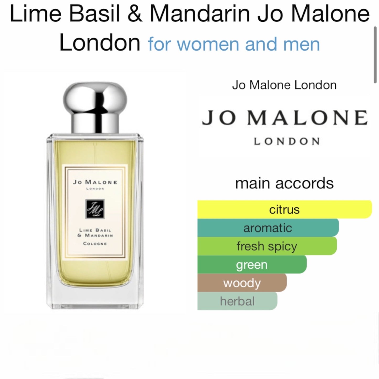 Lime Basil and Mandarin Cologne by Jo Malone London Cologne
