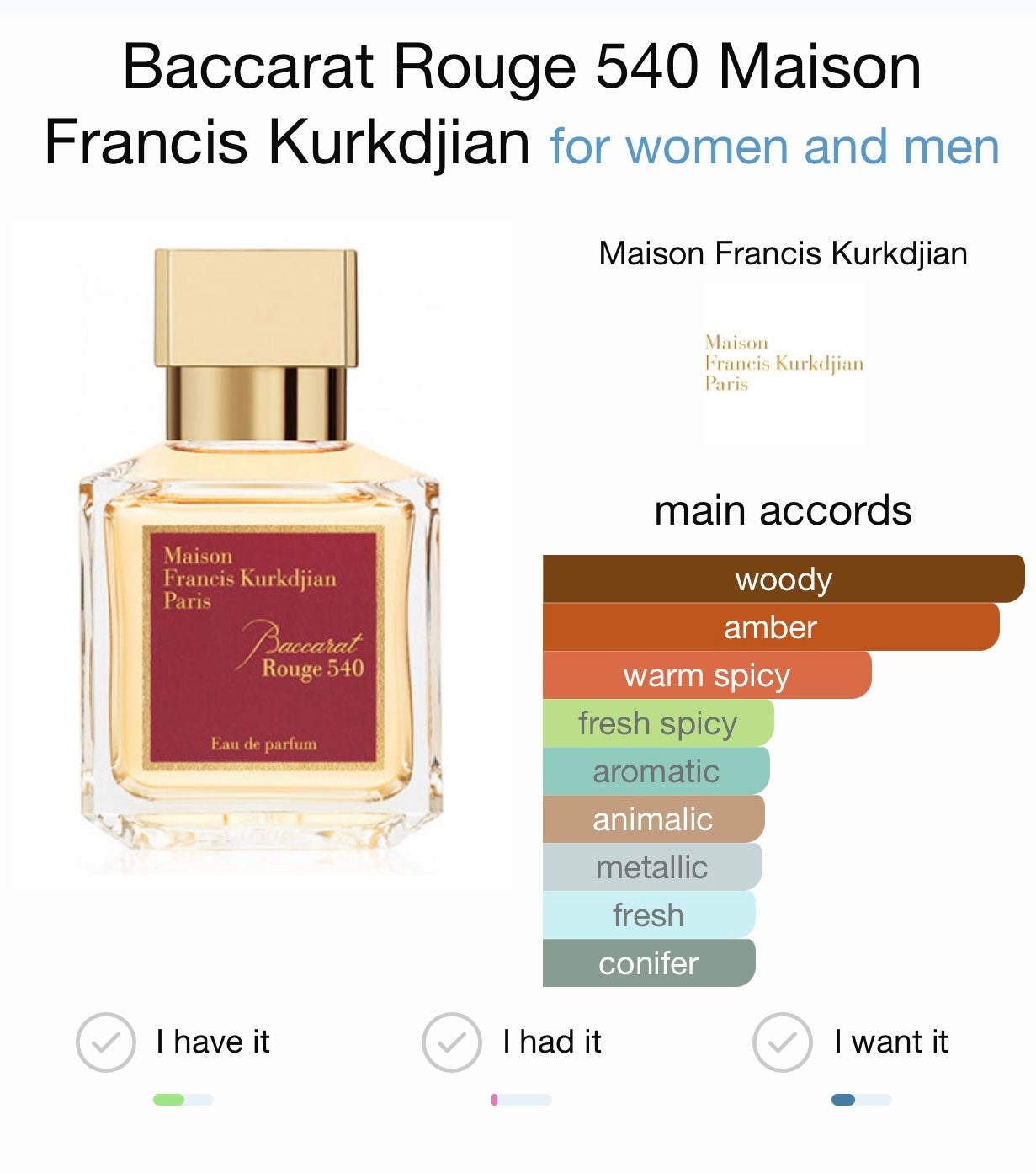Maison Francis Kurkdjian Baccarat Rouge 540 Eau de Parfum