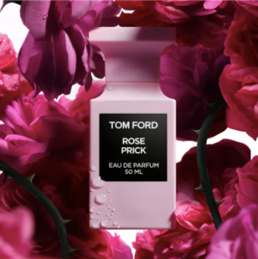 Flesh. Petals. Thorns.  Inspired by Tom Ford’s private rose garden, Rose Prick is a wild bouquet of beautiful breeds of rose - Rose de Mai, Turkish and Bulgarian.  Sharp and pristine, the piercing prickles of the stems hook onto each other, bonding their blooms in pink perfection. A rose by any other name, wouldn’t be Tom Ford.  Top notes: Sichuan pepper, turmeric Heart: May rose, Turkish rose, Bulgarian rose Base notes: Patchouli, tonka bean